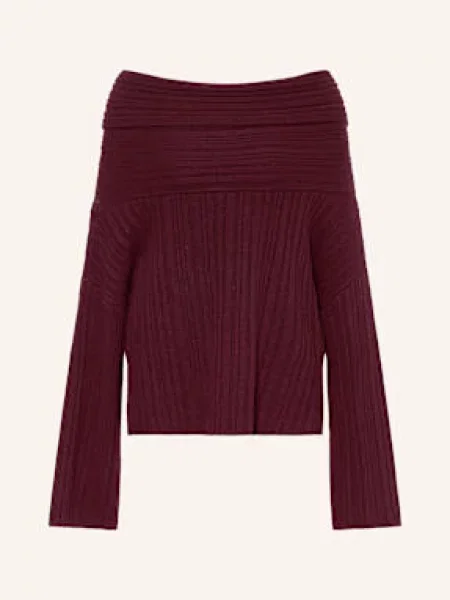 By Aylin Koenig Sweter Z Odkrytymi Ramionami Liana rot