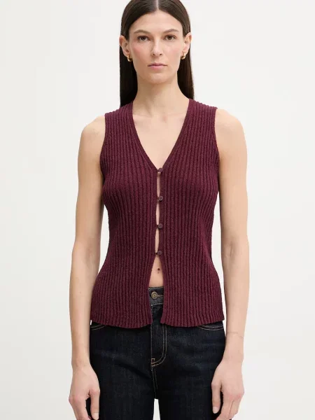 Marc O'Polo vestă pentru femei cu bordo