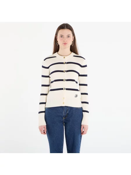 Dzianinowa kurtka Tommy Hilfiger biała