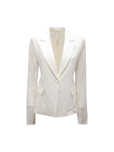 Marynarka Imperial z koronkowym rękawem koronkowa biała