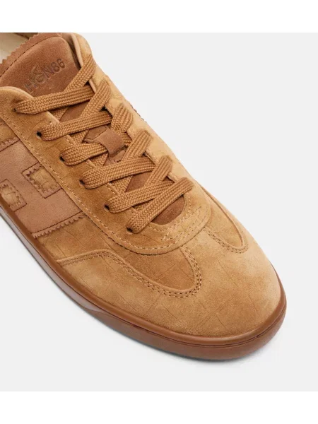Sneakerși Hogan din piele de căprioară maro
