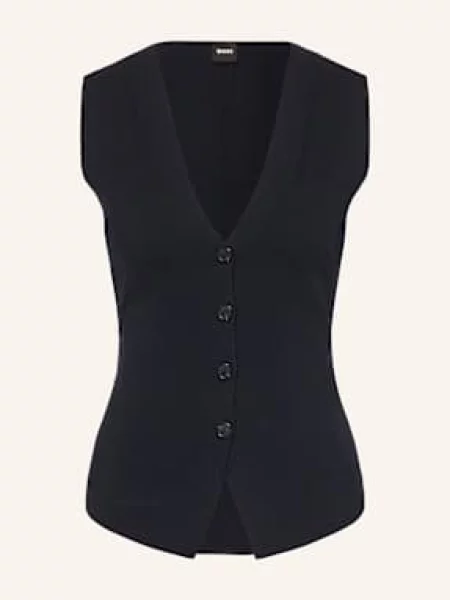 Boss Kamizelka Z Dzianiny Fylvie blau granatowa