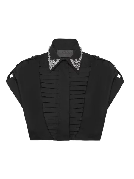 Koszula Philipp Plein o krotszym kroju czarna