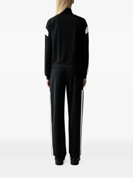 Pantaloni Adidas cu imagine cu model leopard alergare violet