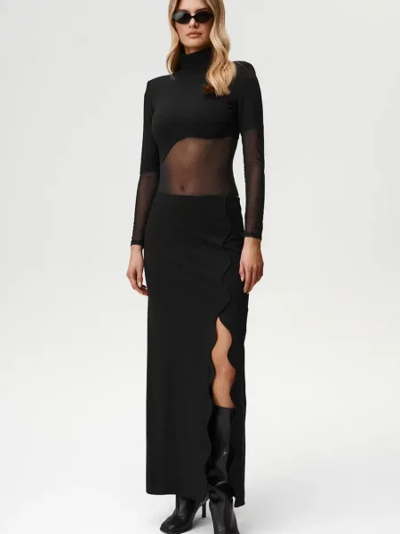 Undress Code spódnica maxi prosta czarny