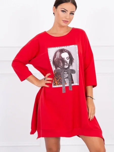 Rochie Kesi cu imagine de costum roșu