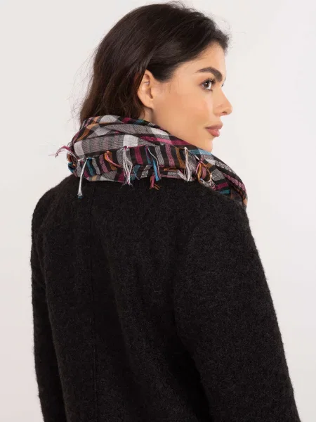 Fular Fashionhunters în carouri negru