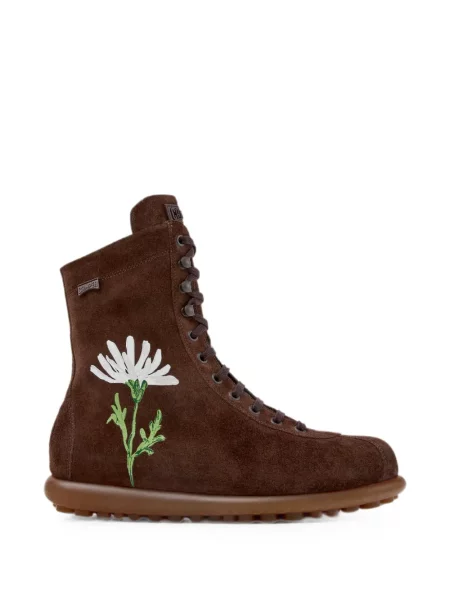 Botine Camper cu model floral maro