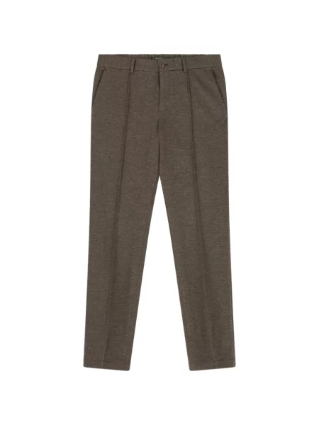 Pantaloni Boggi Milano din jerseu maro