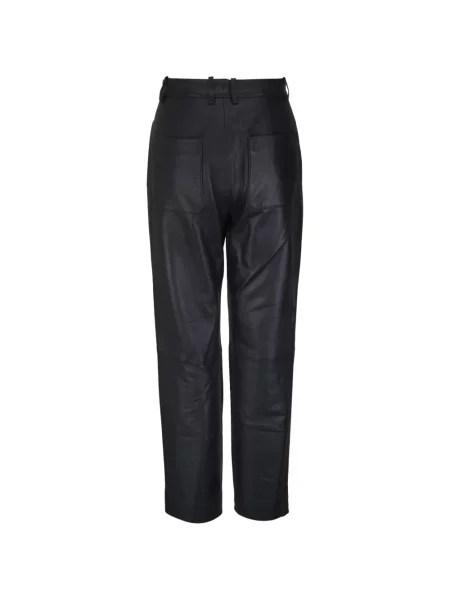 Pantaloni de piele Vince din piele negru
