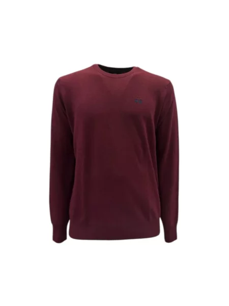 Dzianinowy sweter La Martina brązowy
