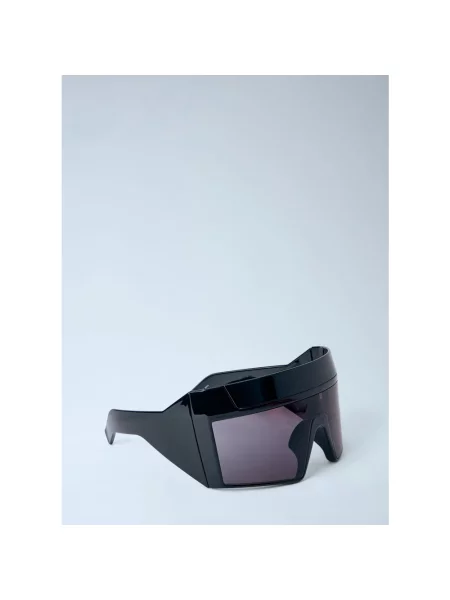 Rick Owens DRKSHDW Rev Shiny okulary przeciwsłoneczne czarne