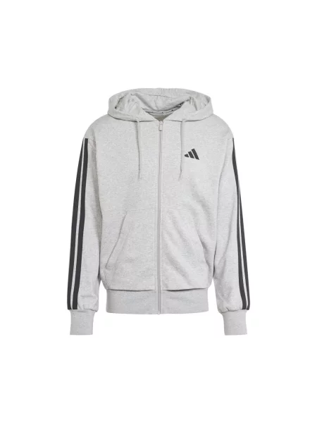 Hanorac Adidas cu dungi din material terry gri