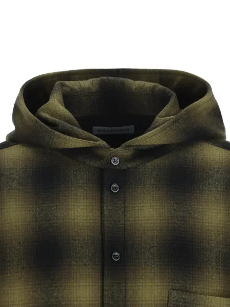 Cămașă Balenciaga cu glugă cu gradient verde