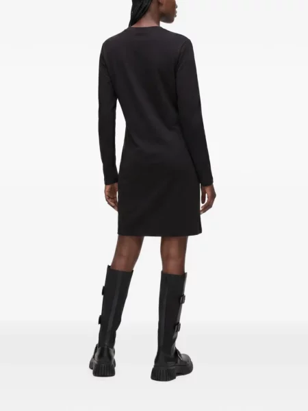 Rochie din denim Karl Lagerfeld Jeans din jerseu negru