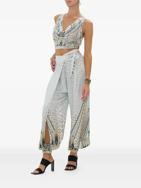 Top Camilla z dżerseju niebieski