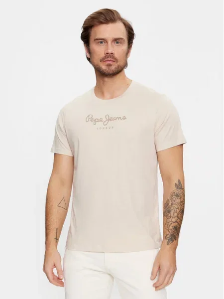 Pepe Jeans tričko pánske EGGO N béžová