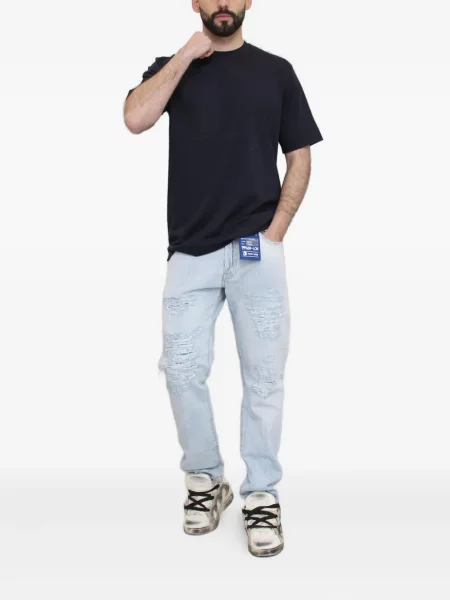 Tricou Yes London cu decolteu rotund negru