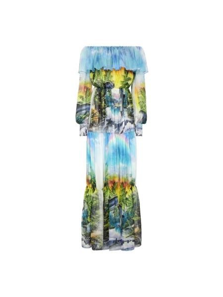 Wielobarwność sukienka maxi Philipp Plein