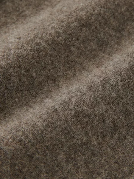 Cardigan Studio Nicholson cu decolteu rotund maro