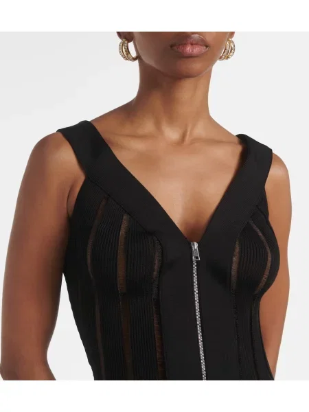 Rochie maxi Nensi Dojaka tricotate de costum negru