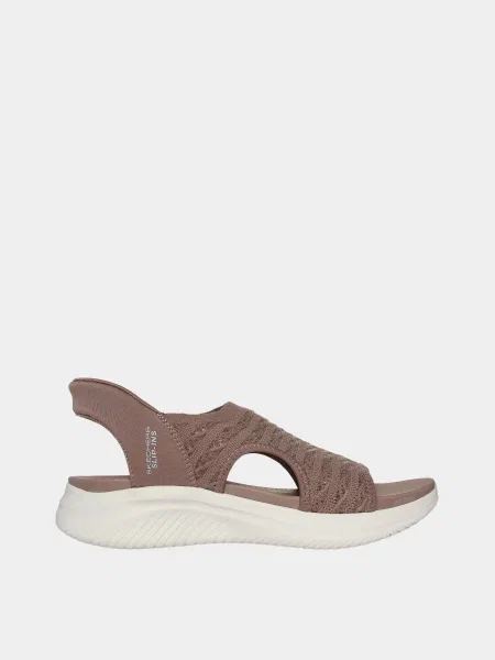 Босоніжки Skechers Ultra Flex Sun Warmth текстиль коричневий
