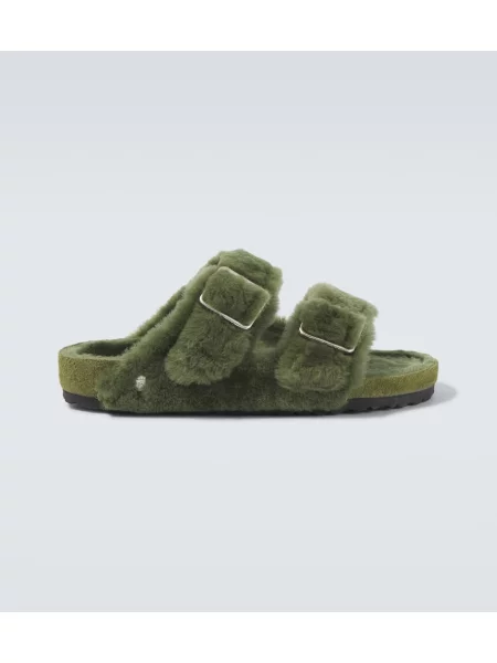 Sandale Birkenstock 1774 din piele de căprioară verde
