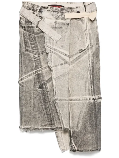 Spódnica jeansowa Ottolinger do kolan kopertowa czarna