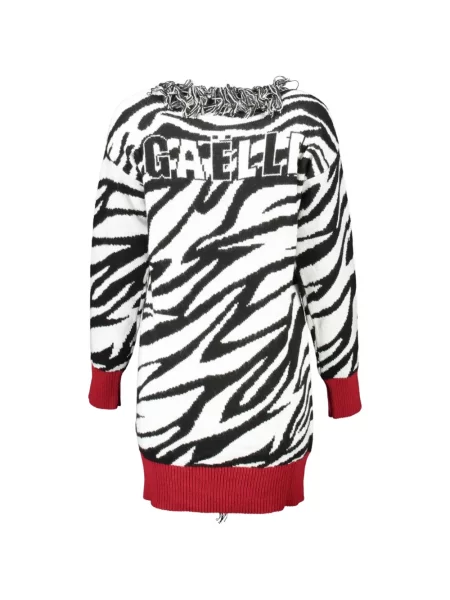 Cardigan Gaelle cu model zebră alb