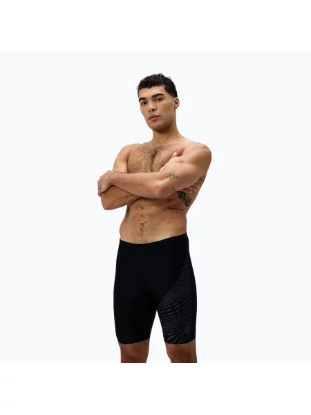 Плавки Speedo Medley Logo Jammer black/lead grey чорні