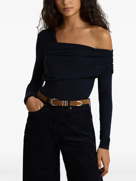 Top Lauren Ralph Lauren cu un umăr gol albastru