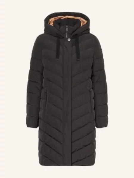 Fuchs Schmitt Płaszcz Pikowany Z Odpinanym Kapturem schwarz czarny