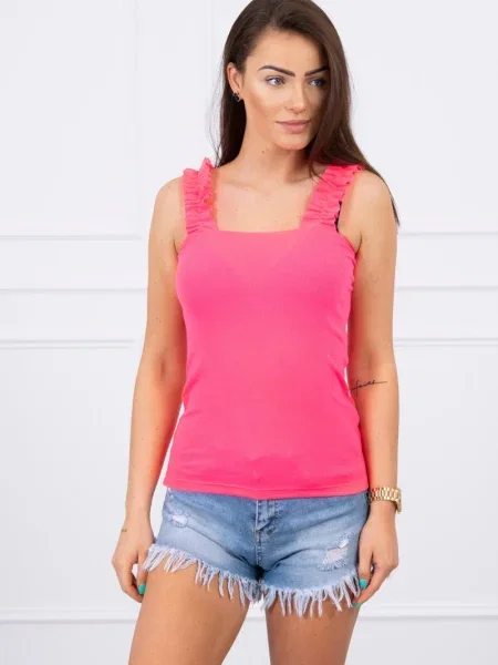 Bluză Kesi cu volane roz