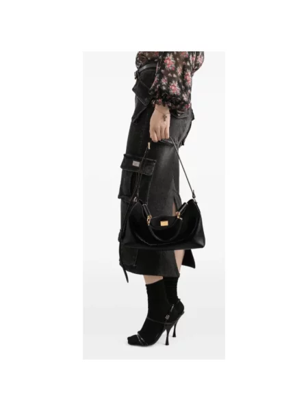 Torebka Dolce And Gabbana skórzana czarna