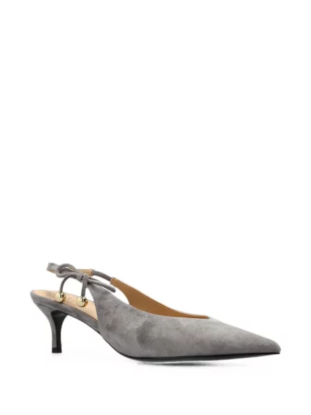 Pantofi cu toc Furla cu funde gri