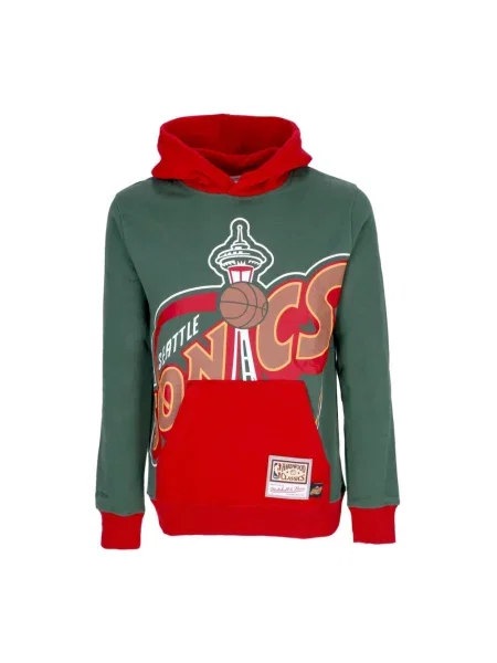 Bluza z kapturem Mitchell & Ness zielona