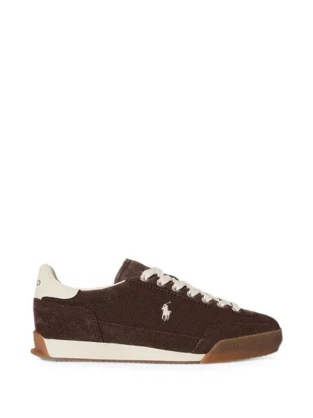 Δερμάτινα τρέξιμο sneakers Polo Ralph Lauren με φιόγκο κόκκινο