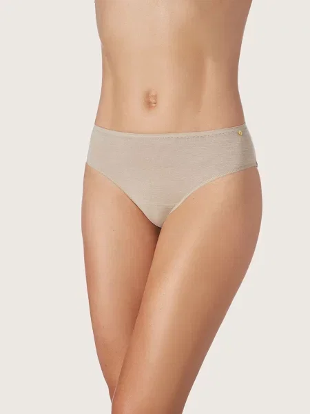 Zd ZERO DEFECTS Chiloți Diana mid waist Soy fiber' bej
