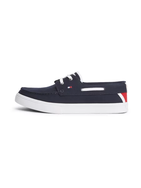 TOMMY HILFIGER Mocasini bleumarin / roșu alb