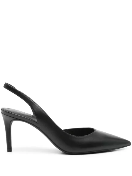 Δερμάτινα sneakers Michael Michael Kors με φιόγκο με τακούνι-σφήνα μαύρο