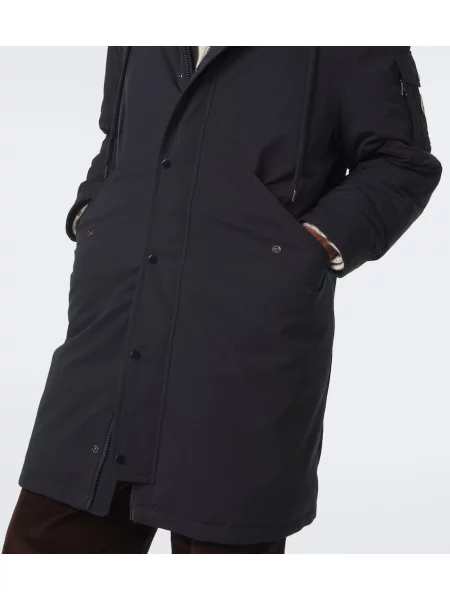 Palton Moncler cu glugă albastru