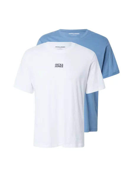 JACK & JONES Tricou JWHCLASSIC albastru regal alb
