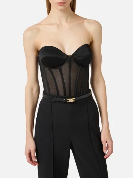 Топ Elisabetta Franchi чорний