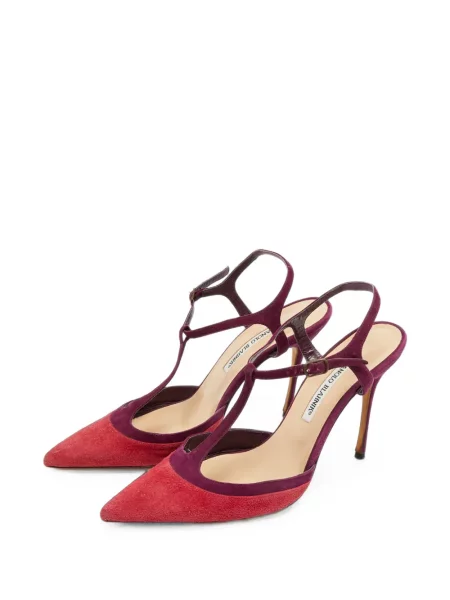 Sandale Manolo Blahnik cu bretele violet