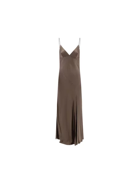 Sukienka midi Alberta Ferretti brązowa