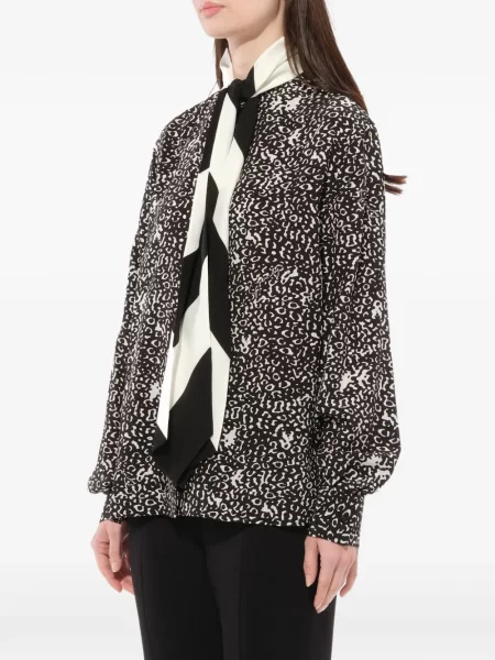 Cămașă Givenchy cu imagine cu model leopard negru