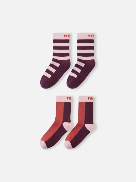 REIMA Jalkaan Набір шкарпеток Для дівчаток Бавовна/поліамід бордовий
