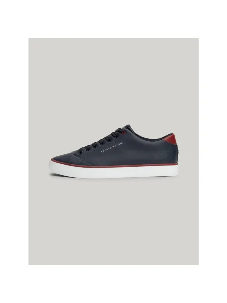 Bőr félcipo Tommy Hilfiger kék