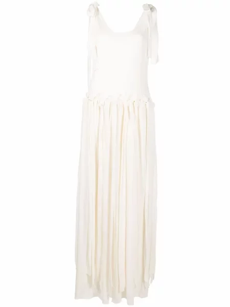 Rochie maxi Chloé din crep de costum