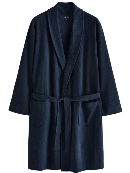 Next Halat de baie scurt bleumarin